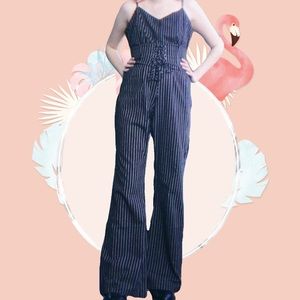 Cupcakes and Cashmere striped jumpsuit w/ corset